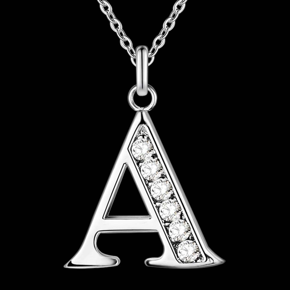 Letter A-S silver plated Necklace