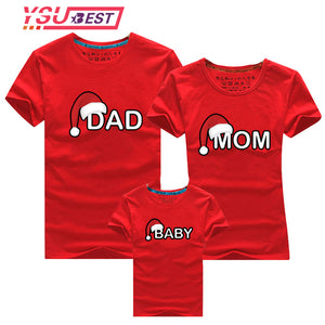 Dad Mom Baby Christmas Family T-Shirt