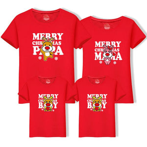 Dad Mom Baby Christmas Family T-Shirt