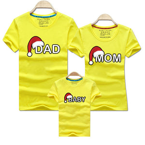 Dad Mom Baby Christmas Family T-Shirt