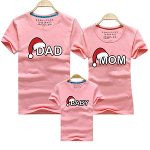 Dad Mom Baby Christmas Family T-Shirt