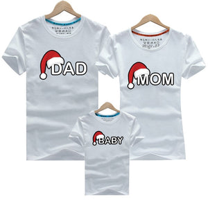 Dad Mom Baby Christmas Family T-Shirt