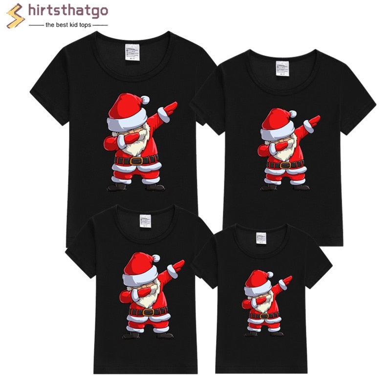 Dabbing Santa Christmas Family Tshirts