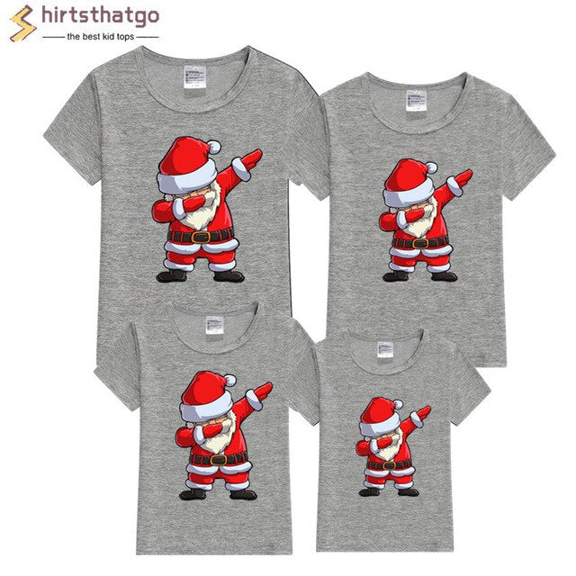 Dabbing Santa Christmas Family Tshirts