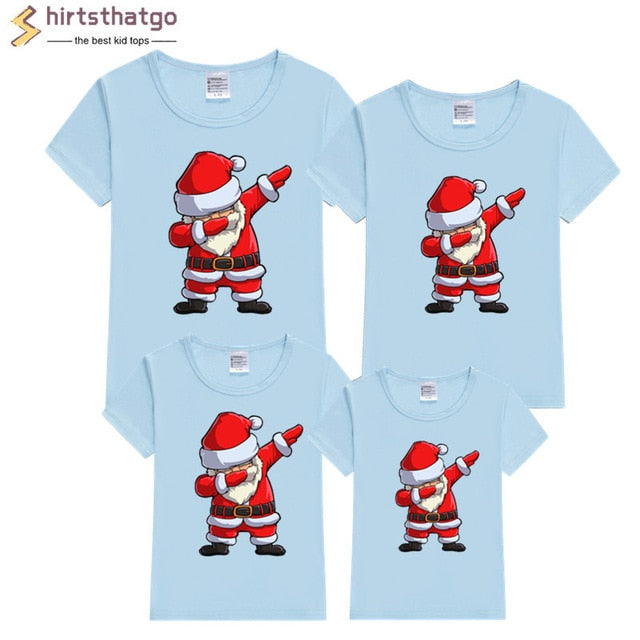 Dabbing Santa Christmas Family Tshirts