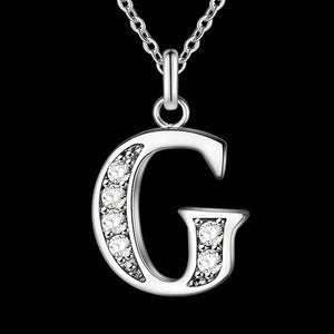 Letter A-S silver plated Necklace