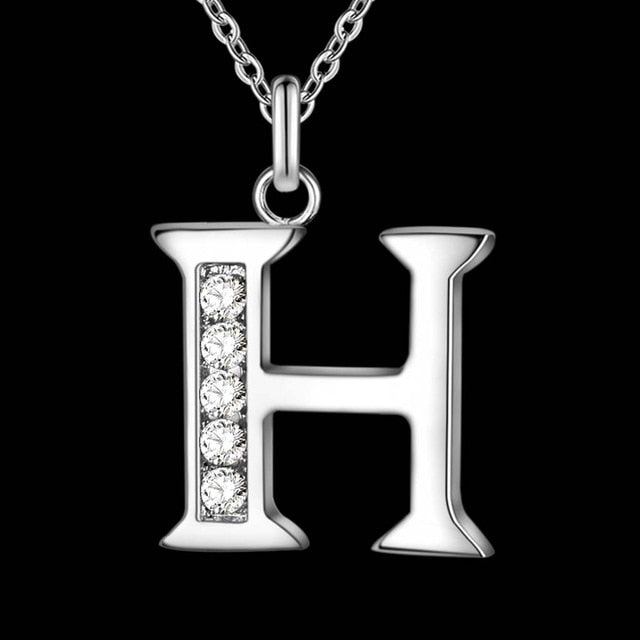 Letter A-S silver plated Necklace