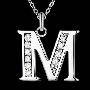 Letter A-S silver plated Necklace