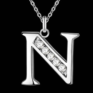 Letter A-S silver plated Necklace