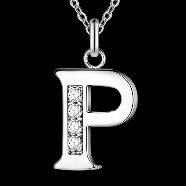 Letter A-S silver plated Necklace