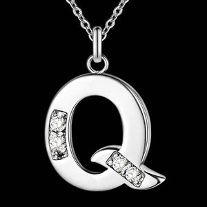 Letter A-S silver plated Necklace