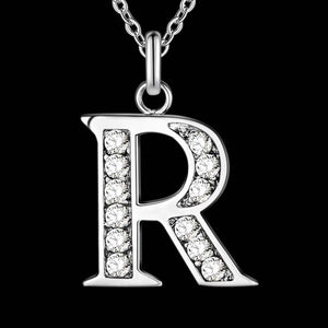 Letter A-S silver plated Necklace