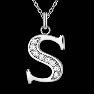 Letter A-S silver plated Necklace